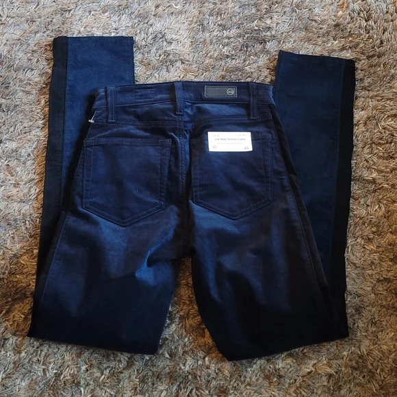 NWT! Anthropologie $215 AG Adriano Goldschmied The Mari Tuxedo Stripe Pants 25 - Picture 7 of 12